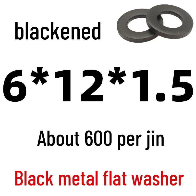Thickened Black Iron Flat Washer for Screws, Non-standard Round Design