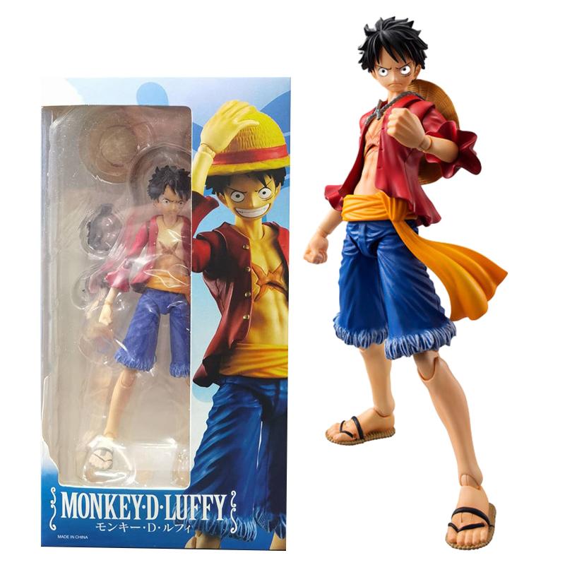 17cm One Piece Anime Figures Straw Hat Monkey D Luffy Variable Articulated Luffy Action Figure Collection Model Ornaments Beautiful Toys
