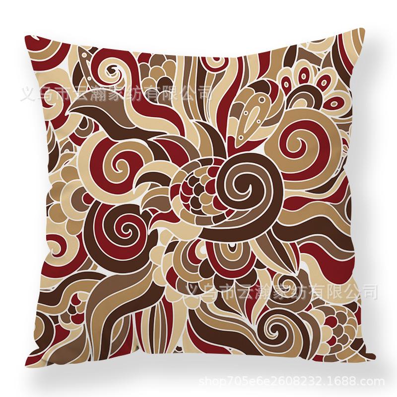 Art Flower Pillow Creative Car Sofa Cushion Digital Print Pillow Cover
