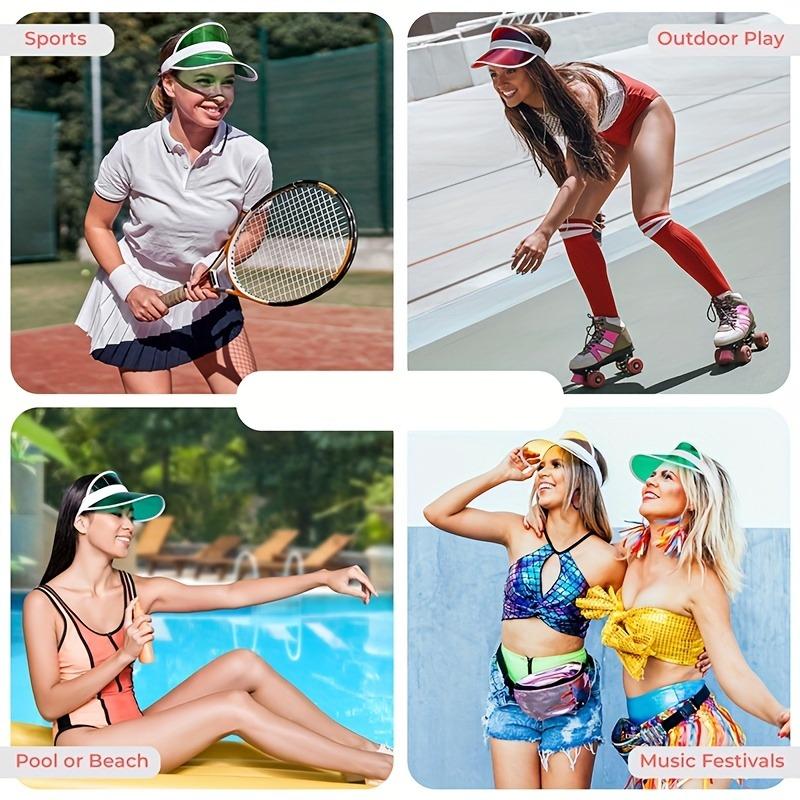 1pc Neon Color Sports Sun Visor, UV Protection & Breathable for Outdoor Activities, Unisex Adjustable Sun Hat