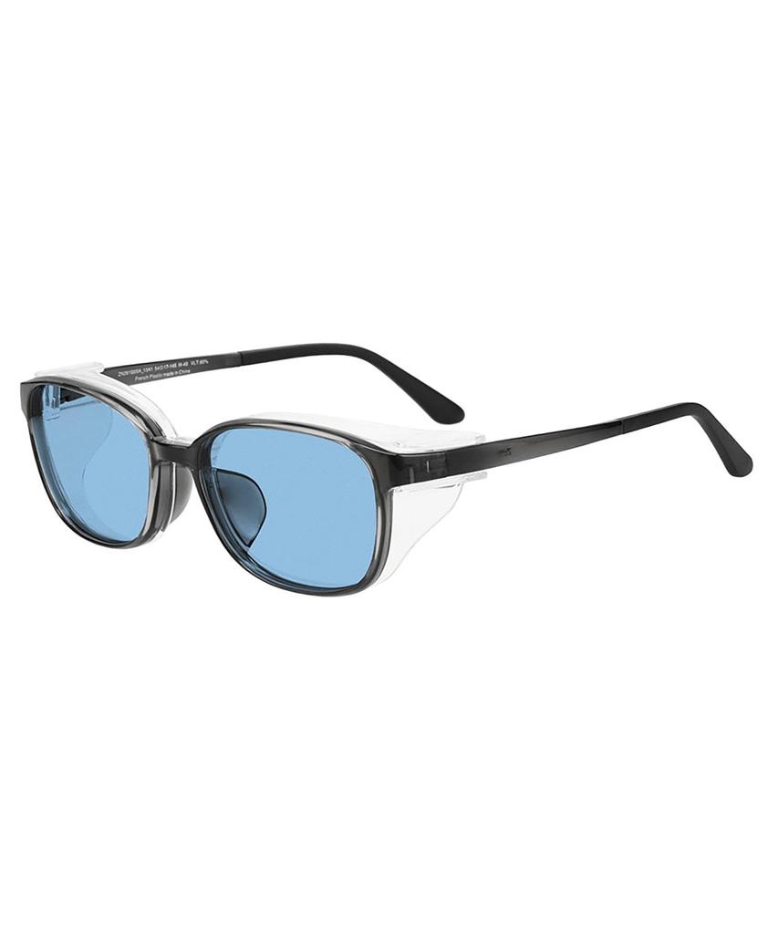 Wellington-style 2-way Sunglasses for Pollen and Droplet Protection (detachable Hood) (Gray (Clear) - ZN261G0513A1)  PROTECT 2WAY  Pollen Glasses,