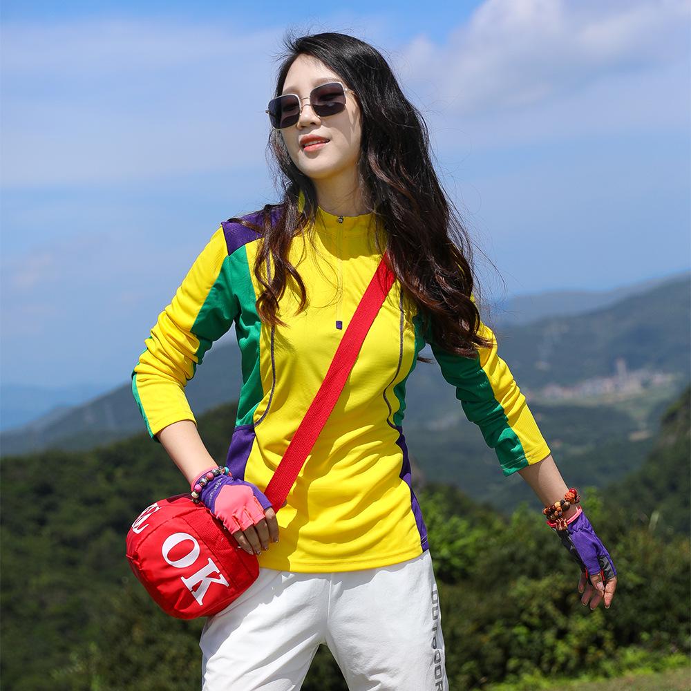 Women's Quick-Dry Long-Sleeve Outdoor Sun Protection Shirt for Running, Hiking, and Climbing