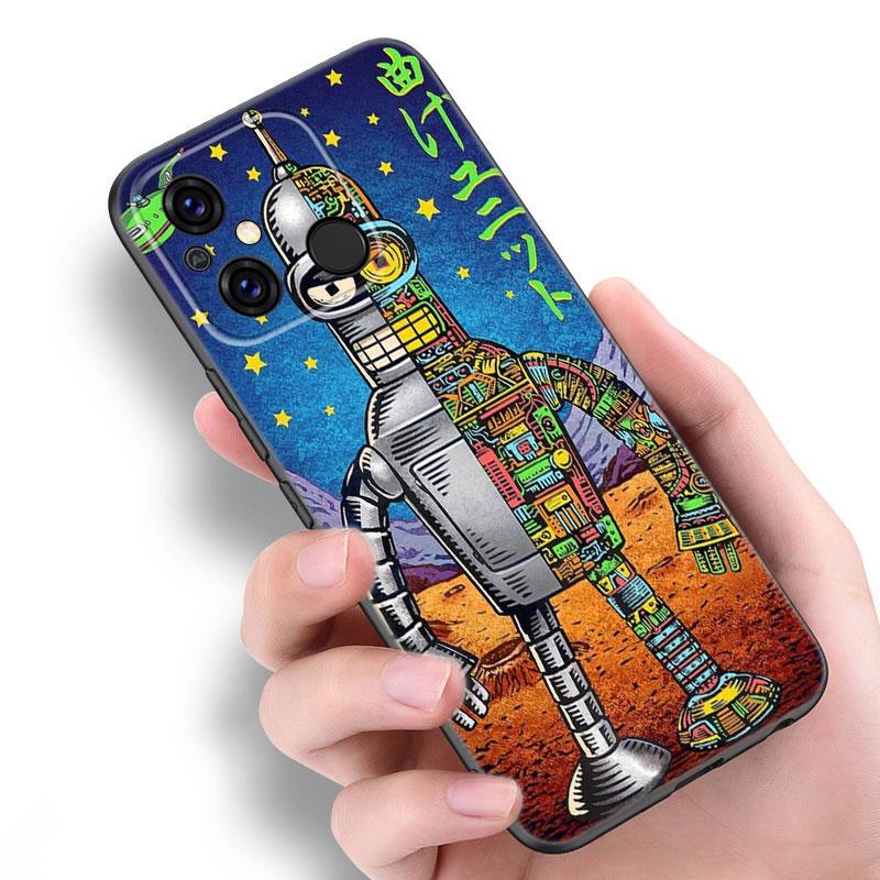 Cartoon F-Futuramas Black Case For Xiaomi Redmi 11 Prime 11A 12C 13C A1 A2 Plus A3 12 4G 10 13R 5G 9A 10A 9C 10C 9i 12R Note 9T