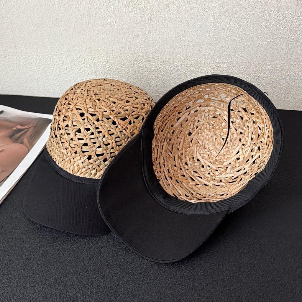 Natural Grass Baseball Cap With Breathable Mesh Sun Protection For Men And Women