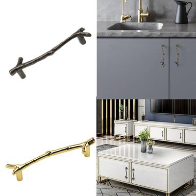 Set aus 10 eleganten, lebhaft goldenen Türknöpfen, tragbare, robuste Griffe für Schränke, Kommoden und Schuhschränke