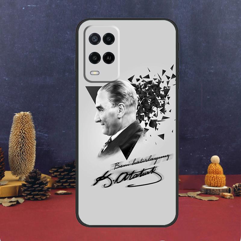 Turkey Mustafa Kemal Ataturk For OPPO A58 A78 A98 A15 A16 A17 A76 A96 A77 A52 A72 A5 A9 A79 A94 A74 A57S A53S A54S Case