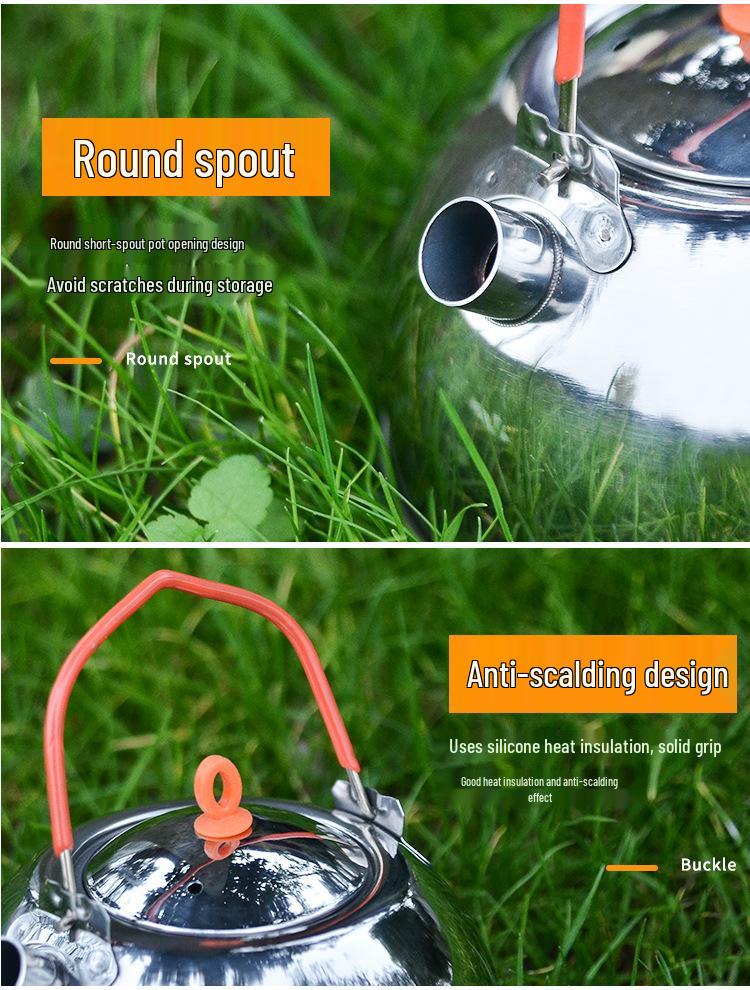 Mini 304 Stainless Steel Outdoor Kettle for Camping, Picnics, and Fishing – Portable Teapot for Boiling Water and Coffee