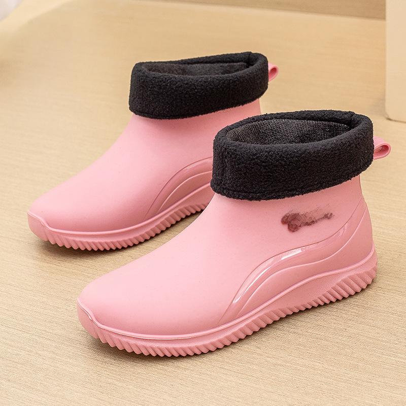 Leichte, wasserdichte, rutschfeste, kurze Unisex-Gummistiefel – modischer koreanischer Stil