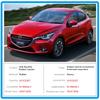 Rutschfeste Autoschlitzmatte für Mazda 2 Mazda2 DJ DL Demio 2014 2015 2016 2017 2018 Anti-Rutsch-Gummimatten Türnut Autozubehör
