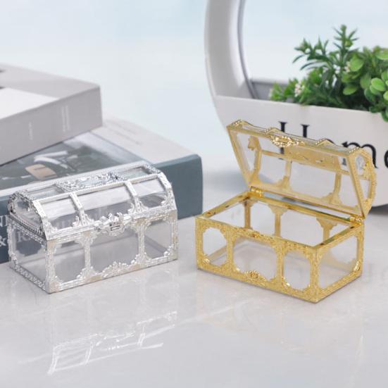 Gastgeschenkbox Transparente Schatzkiste Süßigkeitenbox Dekorative Aufbewahrungsbox Gastgeschenkbox für Hochzeit Babyparty Geburtstagsparty