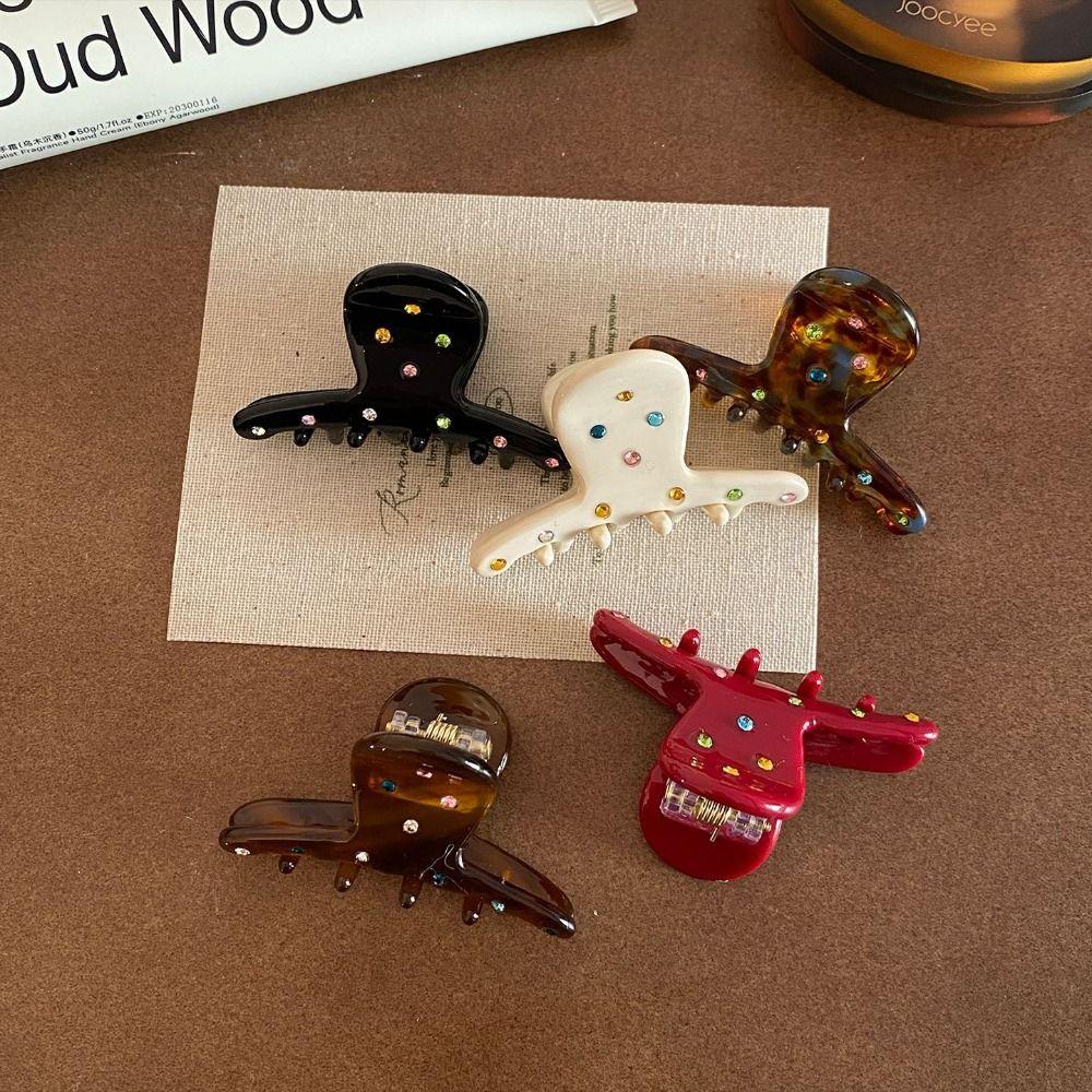 Crystal Acetate Hairpin Acetic Acid Mini Hair Claw Creative Small Grab Clip  Travel
