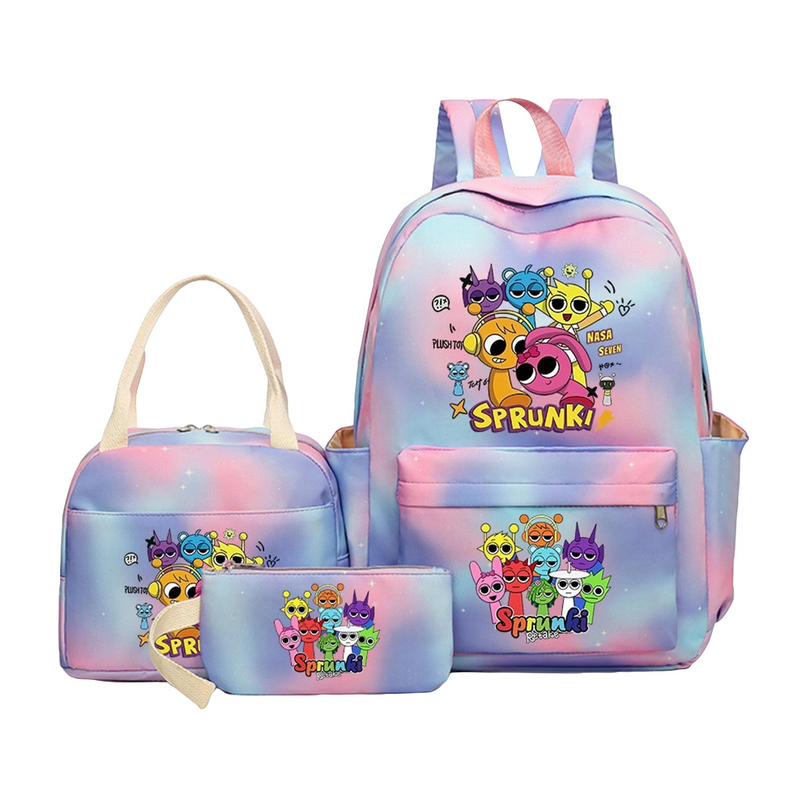 

Аниме Периферийный Принт Рюкзак, Персонализированная Сумка для Хранения Рюкзака, Набор из Трех Предметов: Рюкзак, Сумка для Ланча, Пенал, Школьные Принадлежности One Size