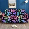 3D Printed Universal Elastic Sofa Cover, Colorful Butterfly Full Cover, 1/2/3/4 Seat Sofa Cover, Living Room Dust Cover