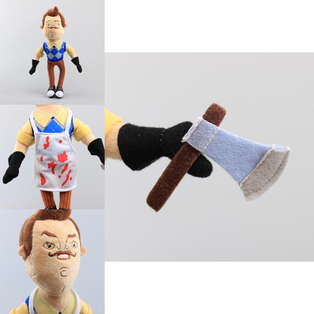 Neighbor Hello 5 Flashlight Butcher Neighbor Plush Figure Toy Doll Stuffed