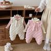 Adorable Winter Padded Baby Romper, Sleeveless, Ages 0-2, Perfect First Birthday Outfit