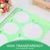 4Pcs Green Plastic Plastic Oval Stencil Geometric Drawing Geometric Template Set  Formwork Projects