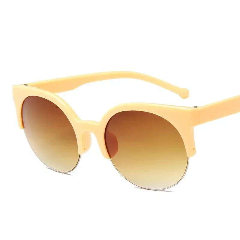 

Retro Vintage Cat Eye Sunglasses Women Half Frame Anti UV Sun Glasses Female Travel Party Accessories Stylish New