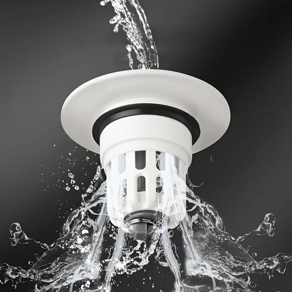 1Pc Washbasin Drainer Bouncing Core Filter Bathroom Sink Plug Drain Filter For Quickly Seal And Drain Water