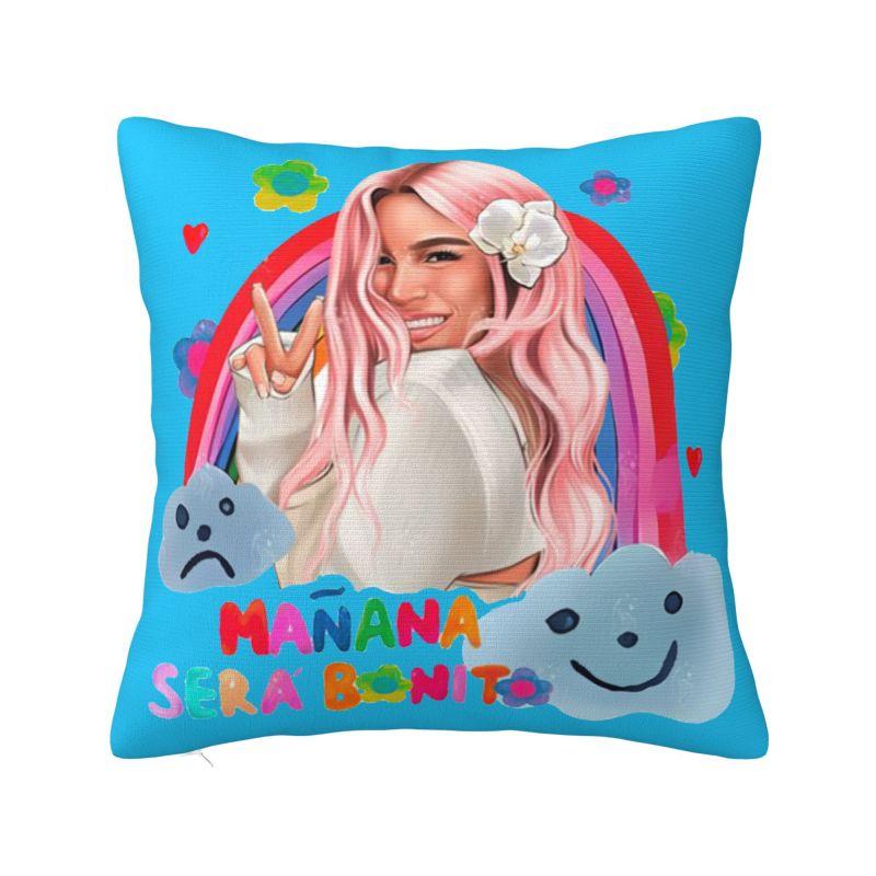 Reggaeton Music Karol G Manana Sera Bonito Throw Pillow Case Bedroom Cushions Cover For Sofa Chair Square Polyester Pillowcase