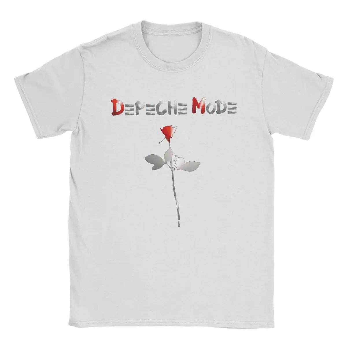 

Depeches Cool Modes Футболки Мужские футболки из чистого хлопка в винтажном стиле Футболки с круглым вырезом Футболки с коротким рукавом для взрослых L белый