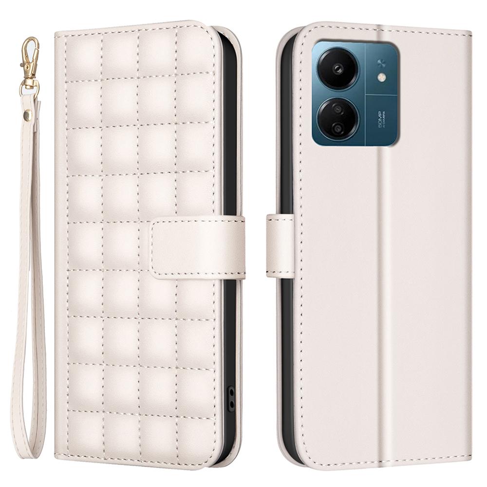 

For Xiaomi Poco M6 5G/Redmi 13R 5G/13C 5G/13C 4G/Poco C65 4G Leather Phone Case Wallet Beige