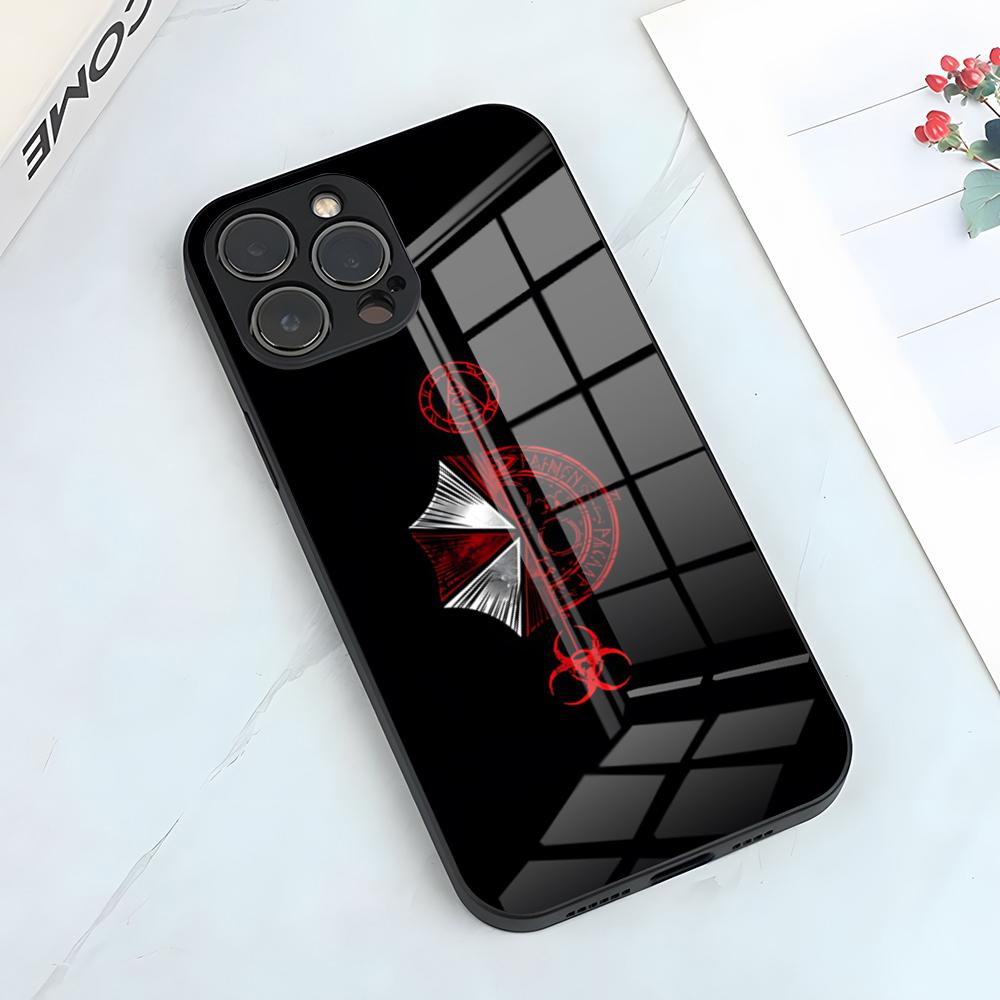 Resident Evil Umbrella Phone Case For IPhone 17 Pro Max 15 Pro 16 14 Plus 12 13 Mini 11 Pro Shockproof Glass Cover