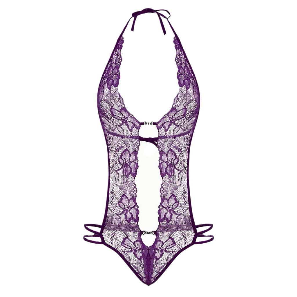 Verlockender Transparenter Body mit Schnellverschluss - Temptation Set in kleinen bis Übergrößen