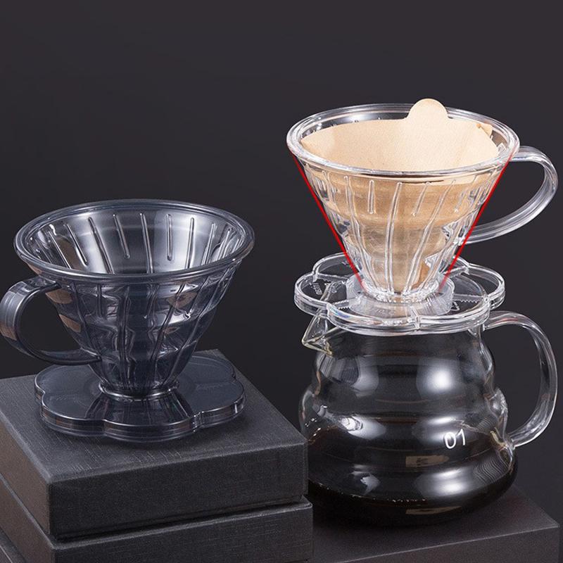 Reusable Resin Coffee Dripper Filter for Pour over Barista Brewing Funnel Filter for 1-2 Cups Coffee Making