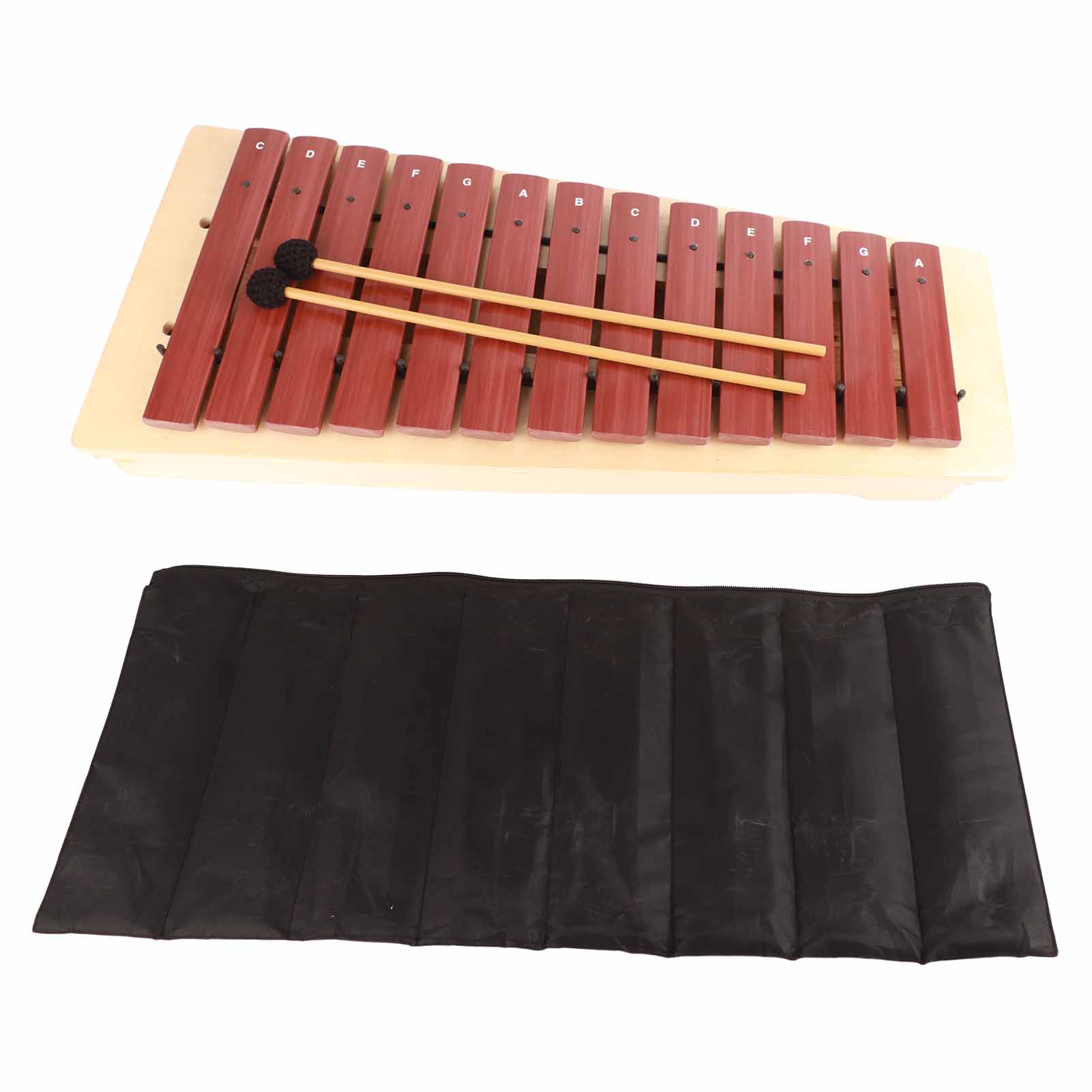 

Xylophone Wooden 13 Tone Box Type High Pitch Pine Music Orff Percussion Instrument for Kids