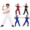 Boys Dance Leotard Turn Down Collar Short Sleeve Sparkle Sequins Button Decor Long Pants Bodysuit for Gymnastics Dance Outfit