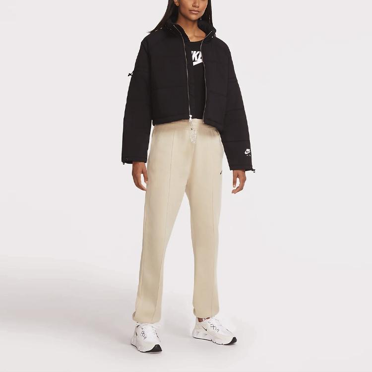 Nike Fleece Straight Leg Loose Fit Casual Sports Pants Women Bottoms Oatmeal BV4089-140