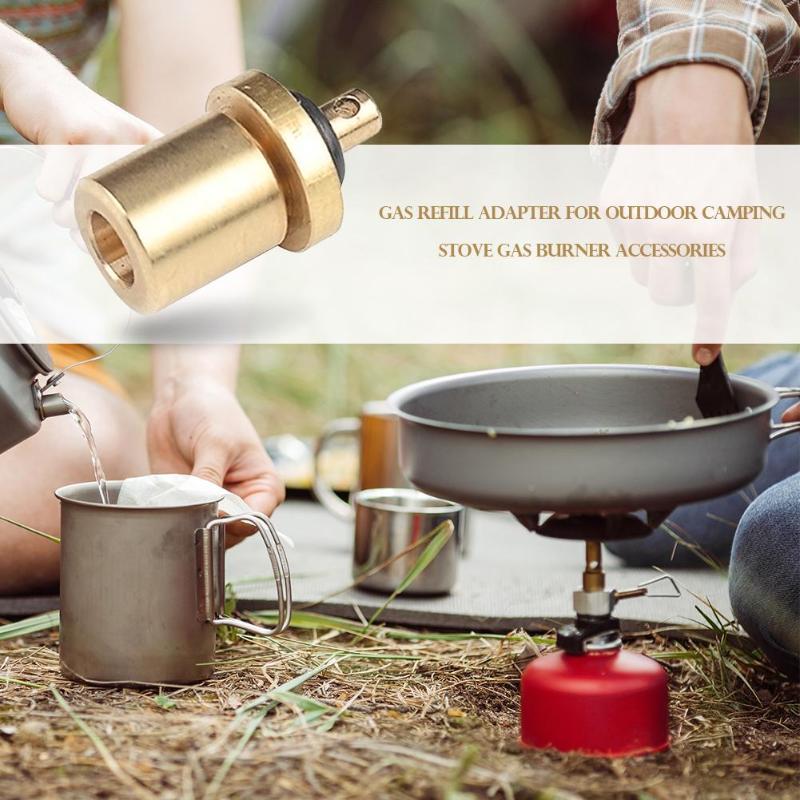 Gas Burner Adapter Outdoor Camping Gas Refill Adapter Cylinder Gas Tank Gas Burner Accessories Hiking Inflate Butane Canister
