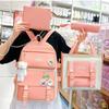 Four-piece Portable Backpack Five-piece Backpack Harajufeng Set Student Schoolbag