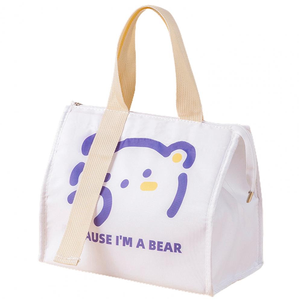 

Portable Thermal Lunch Box Bags Large Capacity Oxford Cloth Food Storage Handbags Travel Picnic Pouch Insulated Cooler Bento Bag