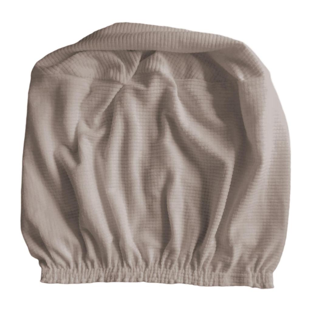 Stretch Ottoman Slipcover Wrinkle Resistant Round Stool Cover for Home Furniture Protection