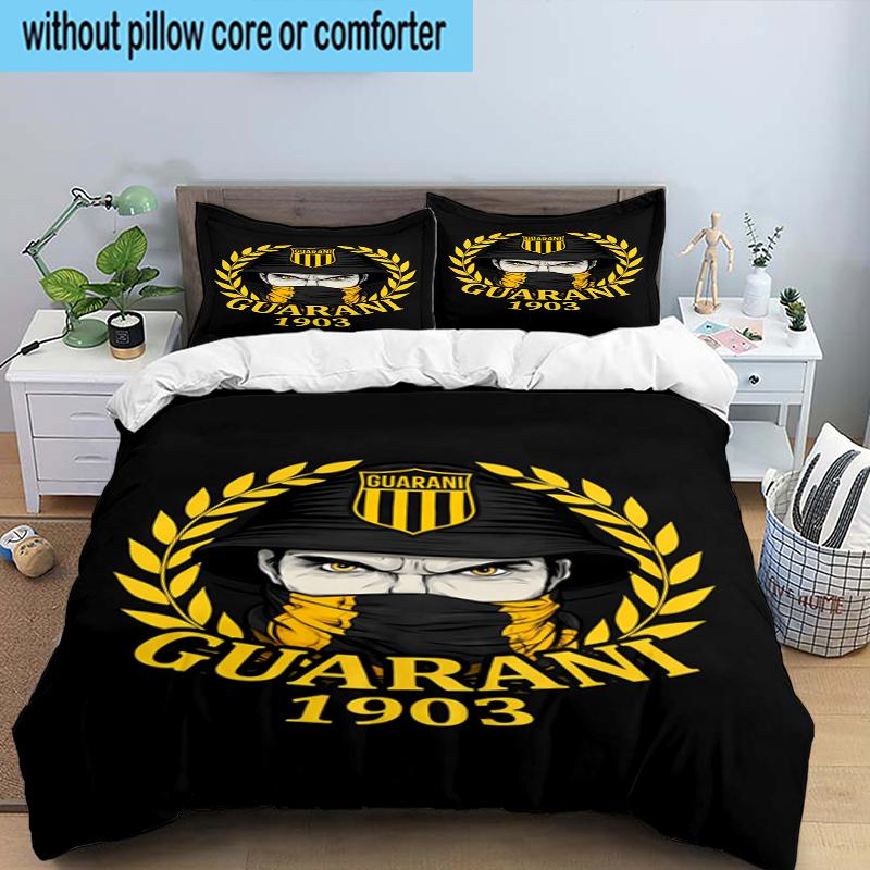 Guarani Football Crest 3PCS Bedding Set 2D Printing (Includes 1 Duvet Cover + 2 Pillowcases Coreless), Bedroom decor,Fan Gift