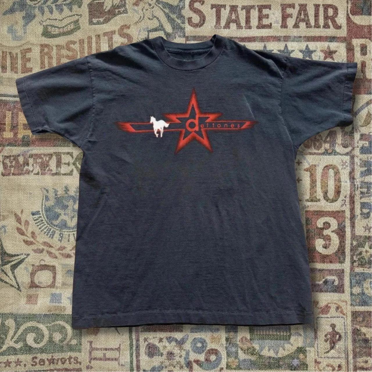 2026 Summer Womens Deftones Band Black  TShirt Cotton and Breathable Short Sleeve Streetwear Oversized Loose Casual S