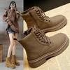 Women's Ankle Boots 2026 Autumn Fashion Outdoor Casual Short Boots British Thick Sole Retro Anti Slip Casual Shoes Botas Mujer