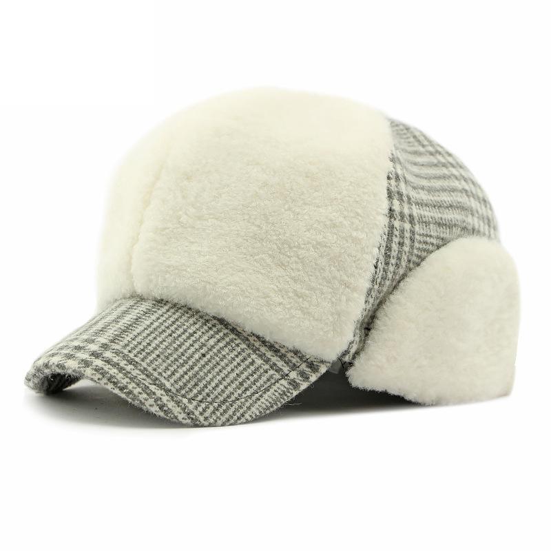 Autumn Winter Hat Women's Thick Warm Cap Plush Baseball Cap Painter Hat