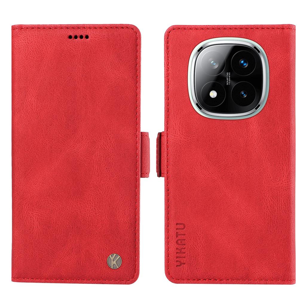 YIKATU YK-005 For Xiaomi Redmi Note 14 Pro+ 5G/Note 14 Pro 5G/Poco X7 5G Case PU Leather Wallet Phone Cover Skin Touch Feeling