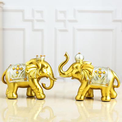 Figurka słonia na szczęście, kolekcja figurek dekorujących wystrój domu, stół w salonie, ceramiczna rzeźba, prezenty dekoracyjne