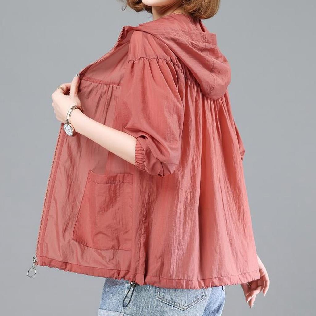 Women's Casual Solid Color Loose Clothing, Fashionable Cardigan Jacket Cardigan Jacket