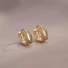 Retro Micro-set Geometric Earrings Light Luxury Autumn Winter High-end Simple Versatile Women's Fashion Casual Daily Jewelry