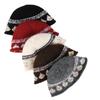 Retro jacquard pot hat women's autumn and winter new versatile face small warm wool hat Fair Island style knitted hat