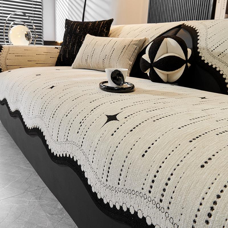 

2025 новый чехол на подушку дивана ткань всесезонная универсальная подушка сиденья легкая роскошь высокий класс фиксированный нескользящий прямой ряд подушка сиденья 30 * 50cm waist pillowcase