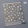 1 PCS 5D Glitter Light Pink Begonia Flower Nail Art Sticker Exquisite Design High Quality Decorative Decal Nail Sticker