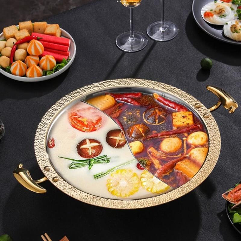 Wutuo Thickened 304 Stainless Steel Hammered Hotpot
