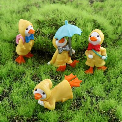Duck DIY Fairy Garden Cartoon Ornaments Resin Figurine Cake Decoration Miniature Micro Landscape