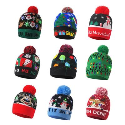 Santa LED Christmas Hats Xmas Christmas Gift Winter New Year Supplies