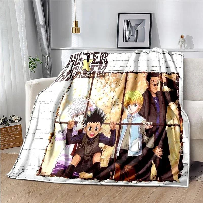 HUNTER X HUNTER Wurfdecke Anime Weiche Decke Leicht Warm Cartoon Decken für Kinderzimmer Schlafzimmer